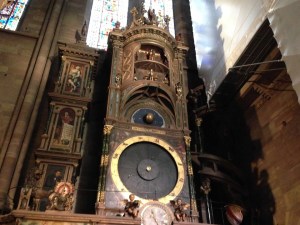 clock Notre Dame Cathedral Strasbourg