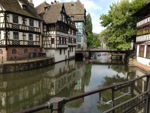 Tudor houses on river