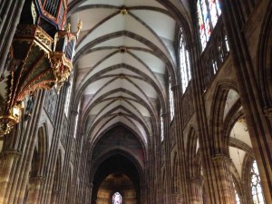 vaulted ceiling Notre Dame Cathedral Strasbourg
